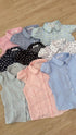Summer Short Puff Sleeves Peter Pan Collar Fitted Tops